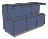 МОНТ 1500х800х860 серия RD1 Каркас с обшивкой ЛДСП, полка для тарелок МОНТ 1500х800х860 серия RD1 Каркас с обшивкой ЛДСП, полка для тарелок