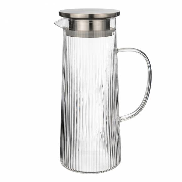 Кувшин 1,2 л. d=100 мм. h=237 мм. с крышкой + сетка нерж. Термостекло MGline /1/6/24/