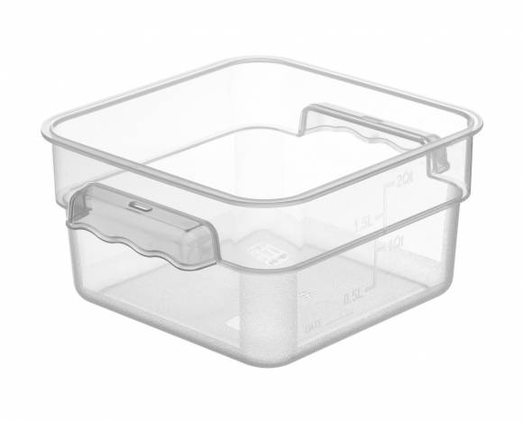 Контейнер для продуктов квадратный 1,9 л 19*19*9,7 см с мерной шкалой, прозрачный, п/п, б/к GP 76699
