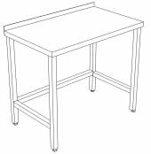 СП стол производственный с бортом 1300*600*850 СП стол производственный с бортом 1300*600*850