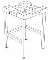 Подставка 600*570*850 без столешницы, техно Подставка 600*570*850 без столешницы, техно