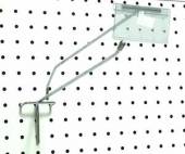 В. Крючок хромированный с ценникодержателем 250мм Водолей В. Крючок хромированный с ценникодержателем 250мм Водолей