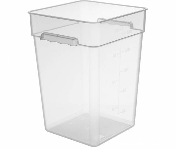 Контейнер для продуктов квадр. 20,8 л. 28*28*40 см. с мерн.шкалой, прозрач, п/п, б/крышки GP 76705