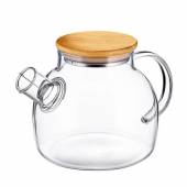 Чайник заварочный 1000мл из стекла c крышкой из бамбука TC-212-B