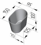 Форма для хлеба Спика 4 Л 11 овал 4 секции (150 х 95 х 100 мм) с ручками  4 секции Форма для хлеба Спика 4 Л 11 овал 4 секции (150 х 95 х 100 мм) с ручками  4 секции