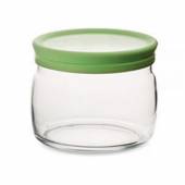 Банка для сыпучих  500мл с зеленой крышкой (Cesni) 43002.  /12/ Банка для сыпучих  500мл с зеленой крышкой (Cesni) 43002.  /12/