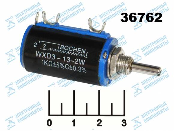 Резистор многооборотныйWXD3-13-2W 1 КОм