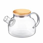 Чайник заварочный 850мл из стекла c крышкой из бамбука TC-208-B