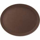 Поднос прорезиненный овальный, пластик, ,L=73,B=60см, коричнев. Prohotel 2900ct/sp/brown
