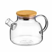 Чайник заварочный 600мл из стекла c крышкой из бамбука TC-210 Чайник заварочный 600мл из стекла c крышкой из бамбука TC-210