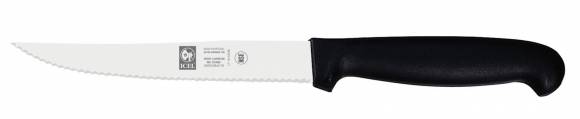 Нож кухонный 150/260 мм. черный с волн. кромкой PRACTICA Icel 24100.5303000.150