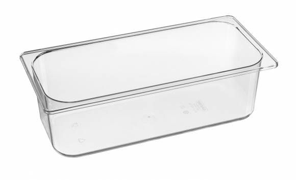 Лоток для мороженого 4,5 л. 360*170*102 мм. (-40/+99℃) прозрач, п/к, б/крышки GP 79230