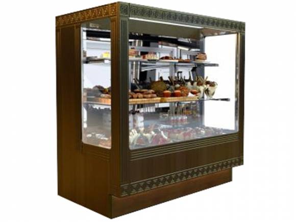 Витрина горизонтальная  «СТЕЛЛА» (корпус под дерево 16 вариантов цветовых решений) 1200