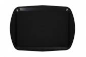Поднос прямоугольный 49х36см черный с ручками полипропилен мки39/9.1