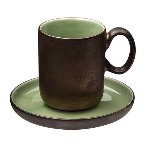 Чашка чайная «Сейдж»; фарфор; 170мл; зелен., бронз. «Кунстверк» HL374560