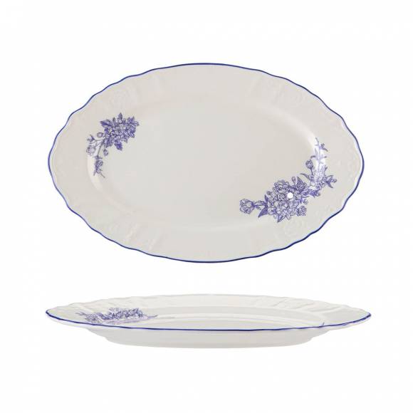 Блюдо овальное 35 см Sea Flower P.L. Proff Cuisine NY-YQA4767B-OP-M-14X6