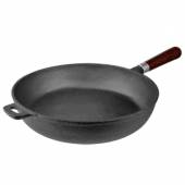 Сковорода 300 мм чугун ProHotel ручка дерево HER30