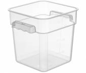 Контейнер для продуктов квадратный 3,8л 19*19*18,7 см с мерной шкалой, прозрачный, п/п, б/к GP 76700