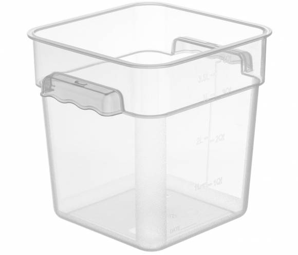 Контейнер для продуктов квадратный 3,8л 19*19*18,7 см с мерной шкалой, прозрачный, п/п, б/к GP 76700
