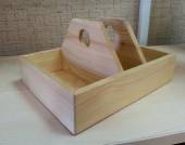 Органайзер сервировочный Classic 3 секции H=9,L=19,B=15см светлое дерево