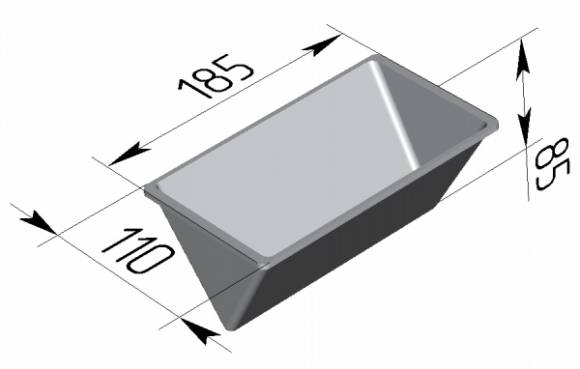 Форма для хлеба Спика 3 Л  "Треугольная" с ручками 185х110х85 3 секции