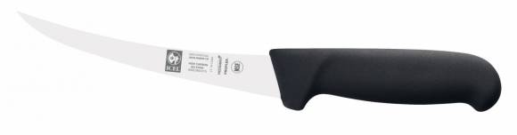 Нож обвалочный 130/260 мм. изогнутый (узкое полугибкое лезвие) черный SAFE Icel 28100.3856000.130