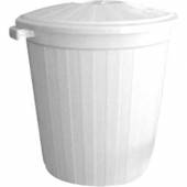 Бак с крышкой 105л D=600 H=650мм пластик белый NS