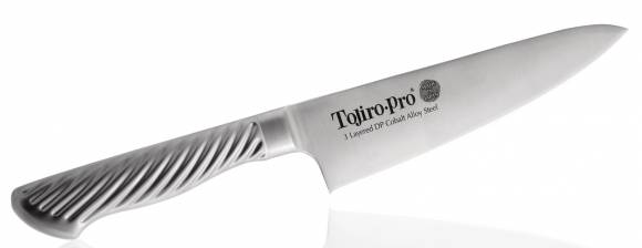 Нож Сантоку Tojiro Pro 170мм сталь VG10 3 слоя, рукоять сталь  F-615