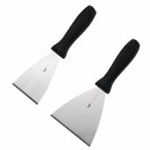 Скребок для теста  L=25.2/12,B=12см Paderno металлич.,черный 18520-12 Скребок для теста  L=25.2/12,B=12см Paderno металлич.,черный 18520-12