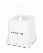 Диспенсер для соусов,"Майонез" 2 литра, белый,пластик Диспенсер для соусов,"Майонез" 2 литра, белый,пластик