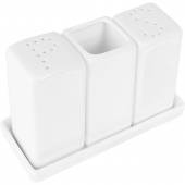 Набор для специй 3 предмета на подставке H=90 L=140 B=55мм «Кунстверк» A2429 /1/48/