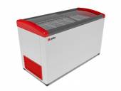 Ларь морозильный с наклонным гнутым стеклом Frostor Gellar FG 575 E красный