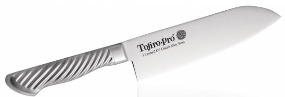 Нож Сантоку Tojiro Pro 170мм сталь VG10 3 слоя, рукоять сталь F-895