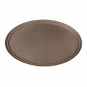Поднос овальный коричневый 65х56см прорезиновый ПЛАСТИК P.L. - BarWare 2700 CT BROWN