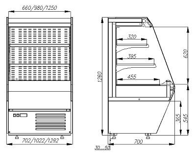 Стеллаж холодильный полувертикальный F13-07 VM 0,7-2 0020 стеклопакет (Carboma 1260/700 ВХСп-0,7) Стеллаж холодильный полувертикальный F13-07 VM 0,7-2 0020 стеклопакет (Carboma 1260/700 ВХСп-0,7)