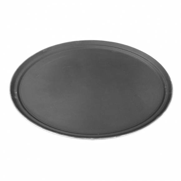 Поднос овальный черный 65х56см прорезиновый ПЛАСТИК P.L. - BarWare 2700-CT BLACK