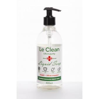 Антибактериальное жидкое мыло с дозатором 400мл Le Clean LIQUID SOAP /24/