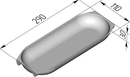 Форма для хлеба Спика "Батонница" (290 х 110 х 30 мм)
