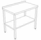 СПП стол производственный с полкой и бортом 800*600*850 СПП стол производственный с полкой и бортом 800*600*850