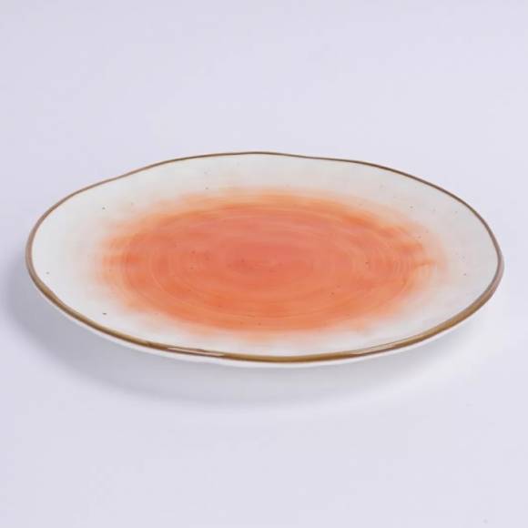 Тарелка круглая d=19 см, фарфор,оранжевый цвет "The Sun" P.L. 170628 /6/