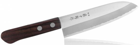 Нож Сантоку Tojiro Tojyuro 165мм сталь Мо-V, рукоять дерево #1000 TJ-12