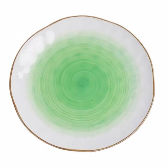 Тарелка круглая d=21 см, фарфор,зеленый цвет "The Sun" P.L. 170627 /6/