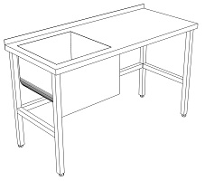 Столы с ванной моечной